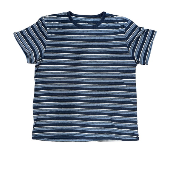 American Eagle Outfitters Navy Striped Tee - Picture 1 of 4